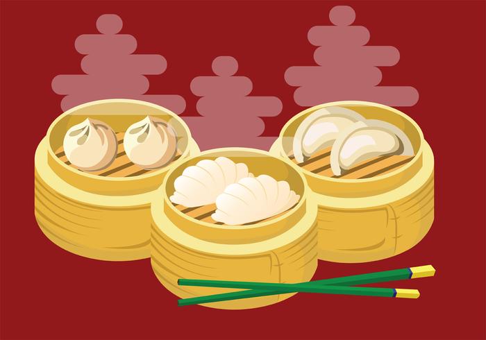 700x490 Dumplings Vector Art