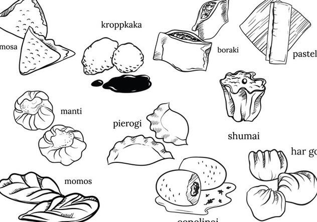632x443 Free International Dumpling Vectors Free Vector Download