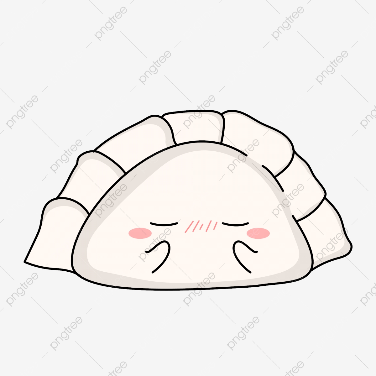 1200x1200 Sleeping Dumpling Baby Hand Drawn Cartoon Dumplings White