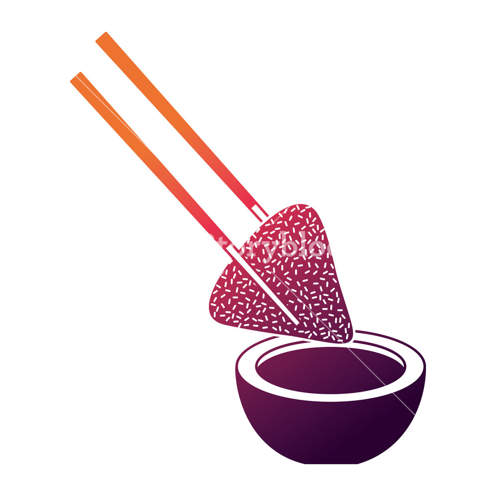 1000x1000 Dumpling Rice Plate And Soy Sauce With Sticks Traditional Vector