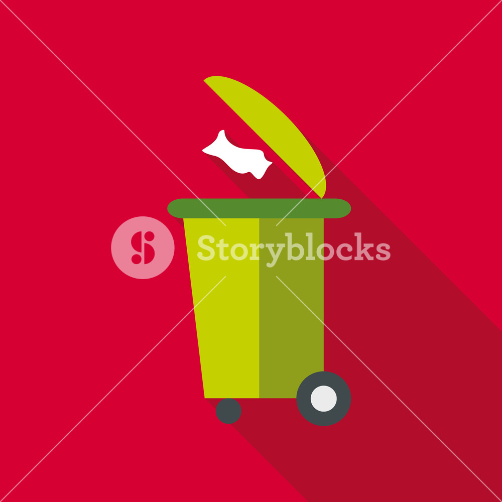 1000x1000 Dumpster Icon Flat Illustration Of Dumpster Vector Icon For Web
