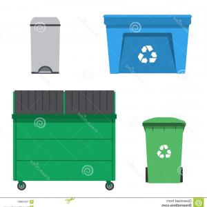 300x300 Thrash Recycling Can Garbage Container Set Rubbish Trash Wheeled