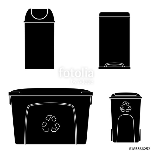 500x500 Thrash And Recycling Can Garbage Rubbish Trash Container Set