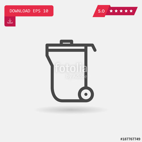 500x500 Dumpster Vector Icon Stock Image And Royalty Free Vector