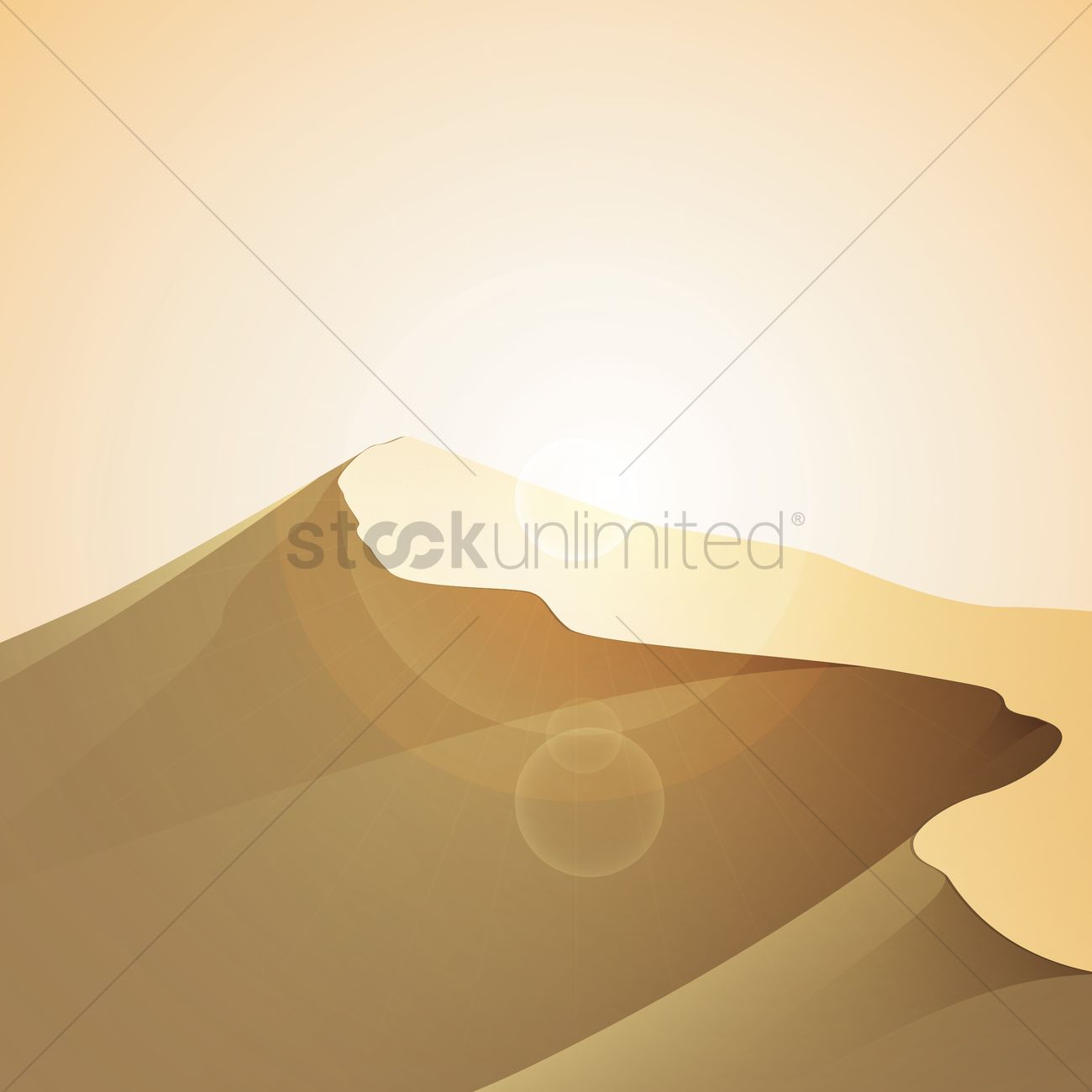 1300x1300 Desert Dune Vector Image
