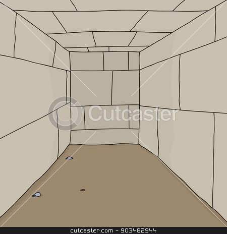 450x464 Empty Dungeon Room Stock Vector
