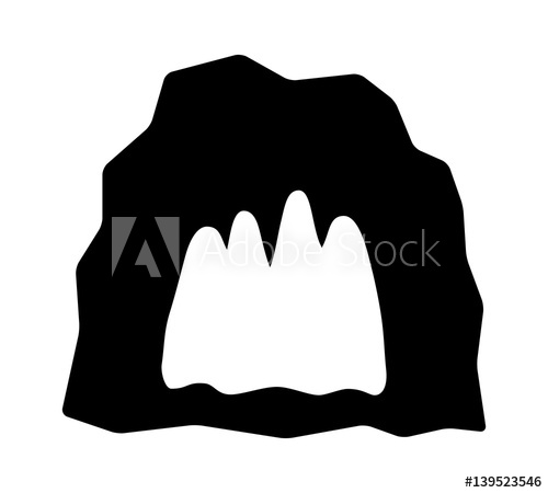 500x450 Cave Cavern, Animal Den Or Dungeon Flat Vector Icon For Apps