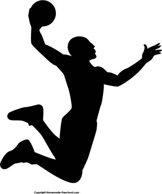 527x631 Basketball Dunk Silhouette Png Vector, Clipart
