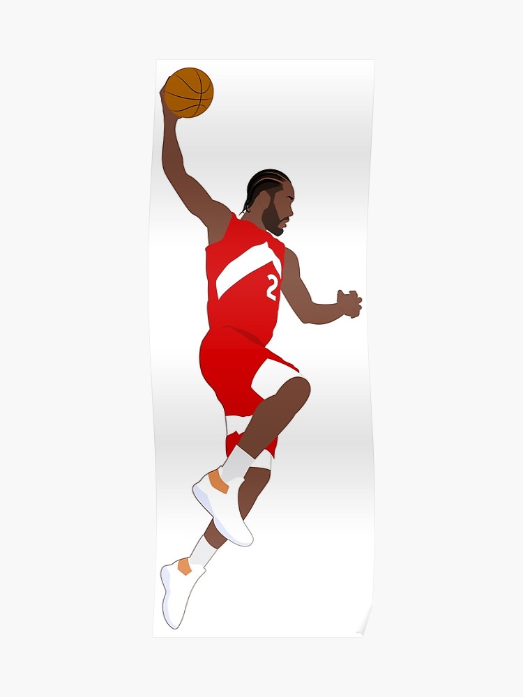 750x1000 Kawhi Leonard Toronto Raptors Slam Dunk Vector Sticker Poster