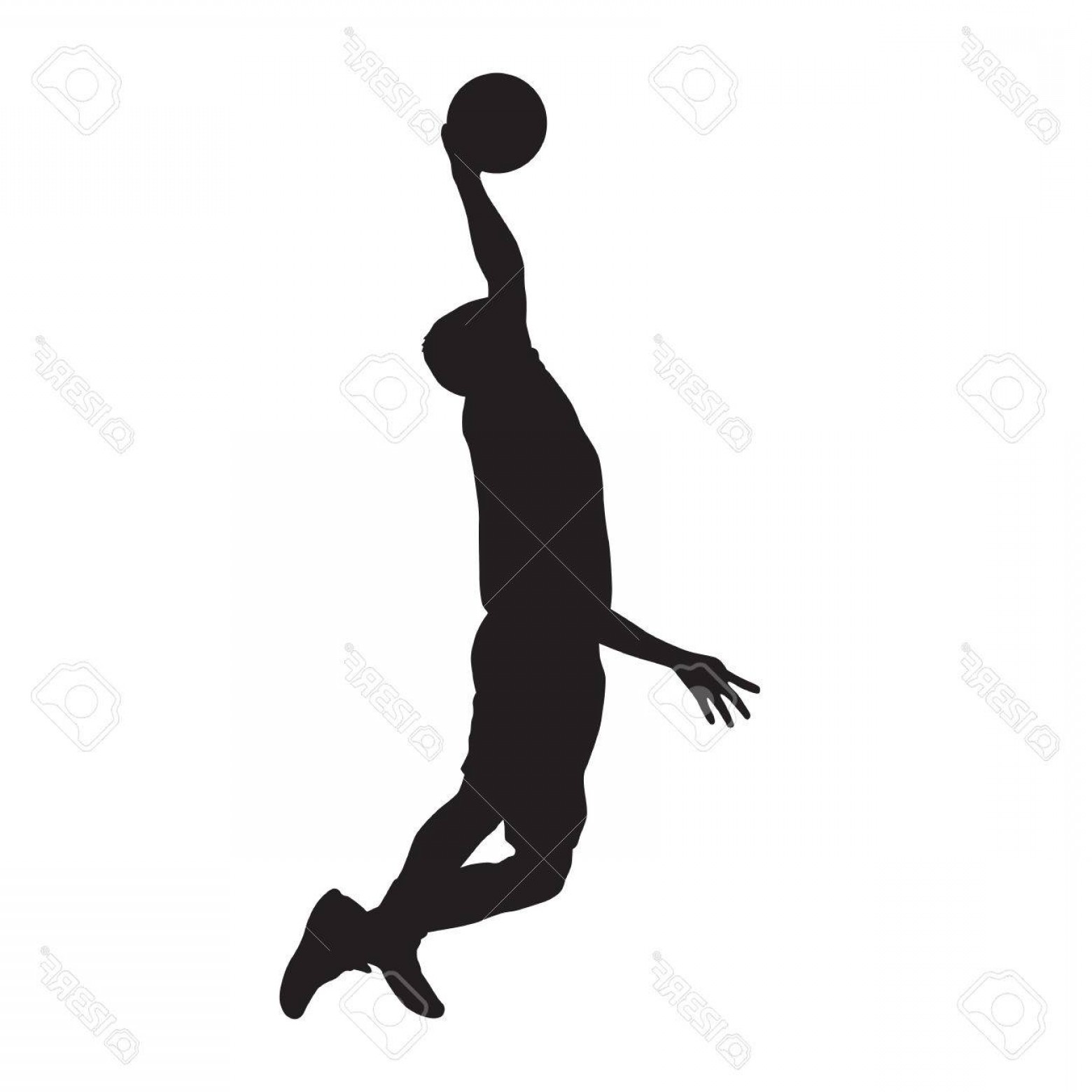 1560x1560 Photostock Vector Basketball Player Dunking Isolated Vector