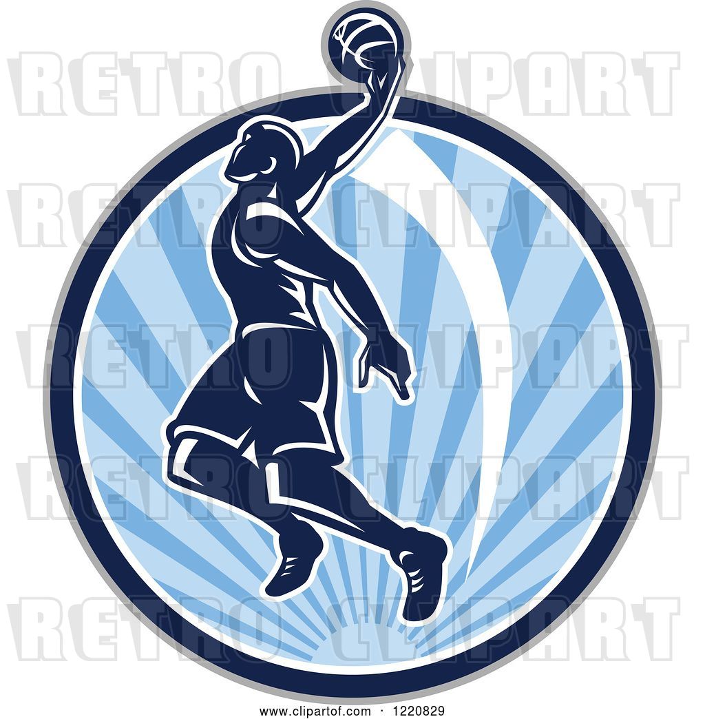 1024x1044 Vector Clip Art Of Retro Basketball Player Jumping For A Slam Dunk