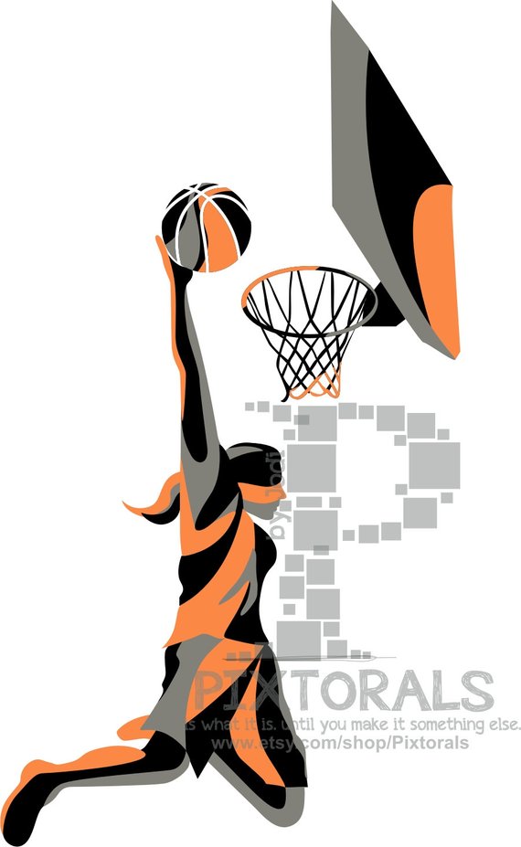 570x927 Basketball Female Slam Dunk, Png, Basketball Vector