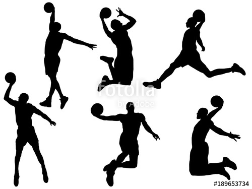 500x375 Basketball Dunk Silhouette Stock Image And Royalty Free Vector