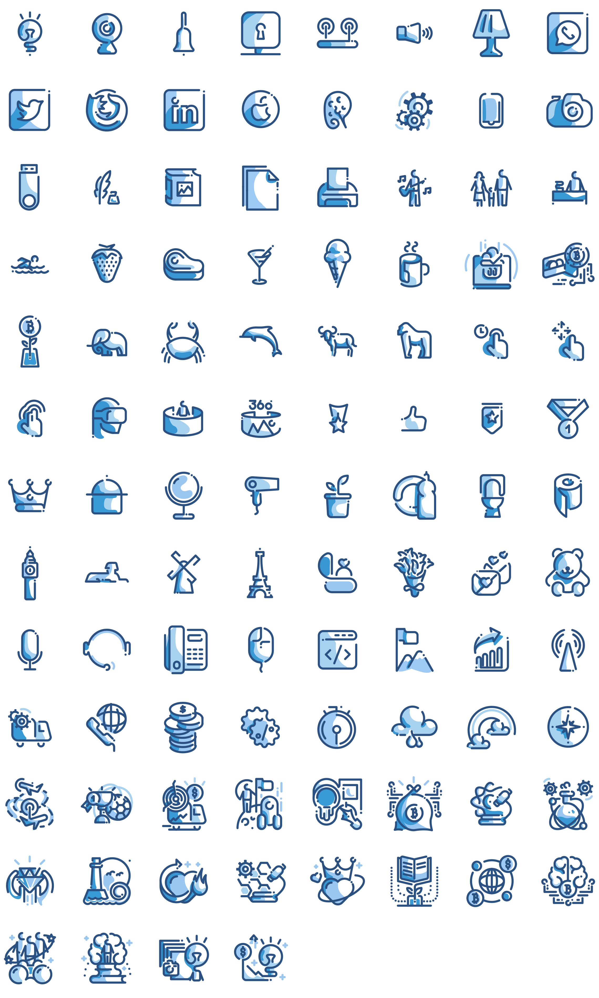 2280x3795 Free Duo Tone Line Icons