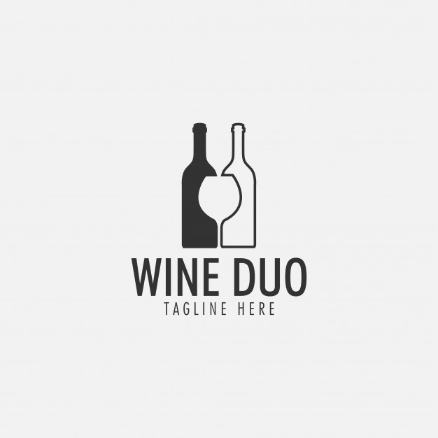 626x626 Wine Duo Logo Vector Premium Download