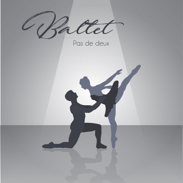 626x626 Ballet Duo Vector Premium Download