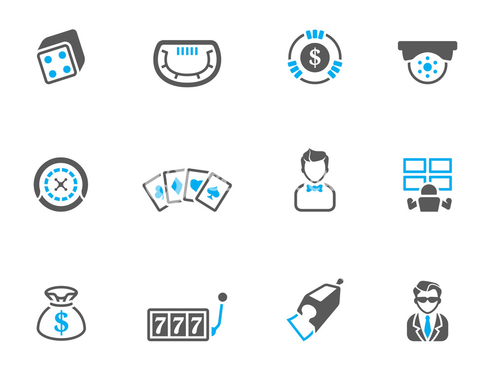 1000x746 Casino Icons In Duo Tone Colors Vector Illustration Royalty Free