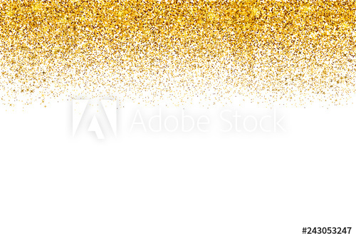 500x334 Falling Gold Confetti Border Isolated On White Golden Dots Dust