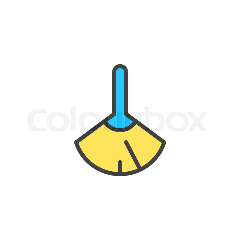 800x800 Feather Duster Filled Outline Icon, Stock Vector Colourbox