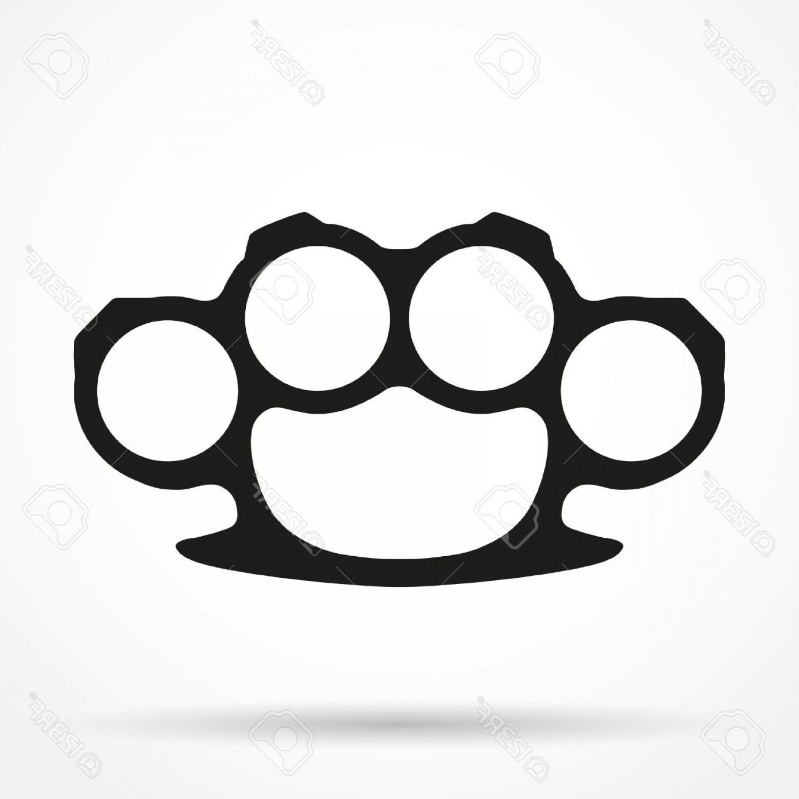 1560x1560 Photostock Vector Silhouette Simple Symbol Of Brassknuckles