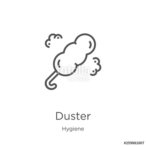 500x500 Duster Icon Vector From Hygiene Collection Thin Line Duster