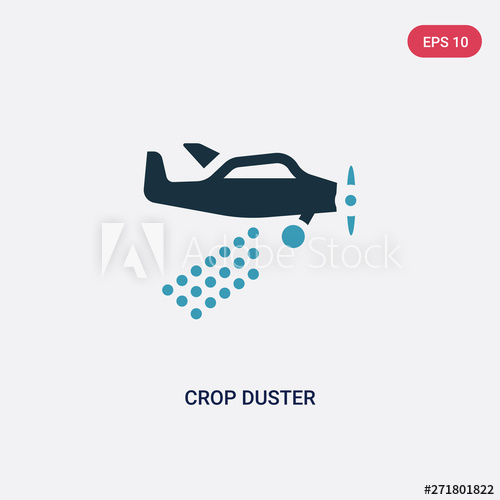 500x500 Two Color Crop Duster Vector Icon From Transportation Concept