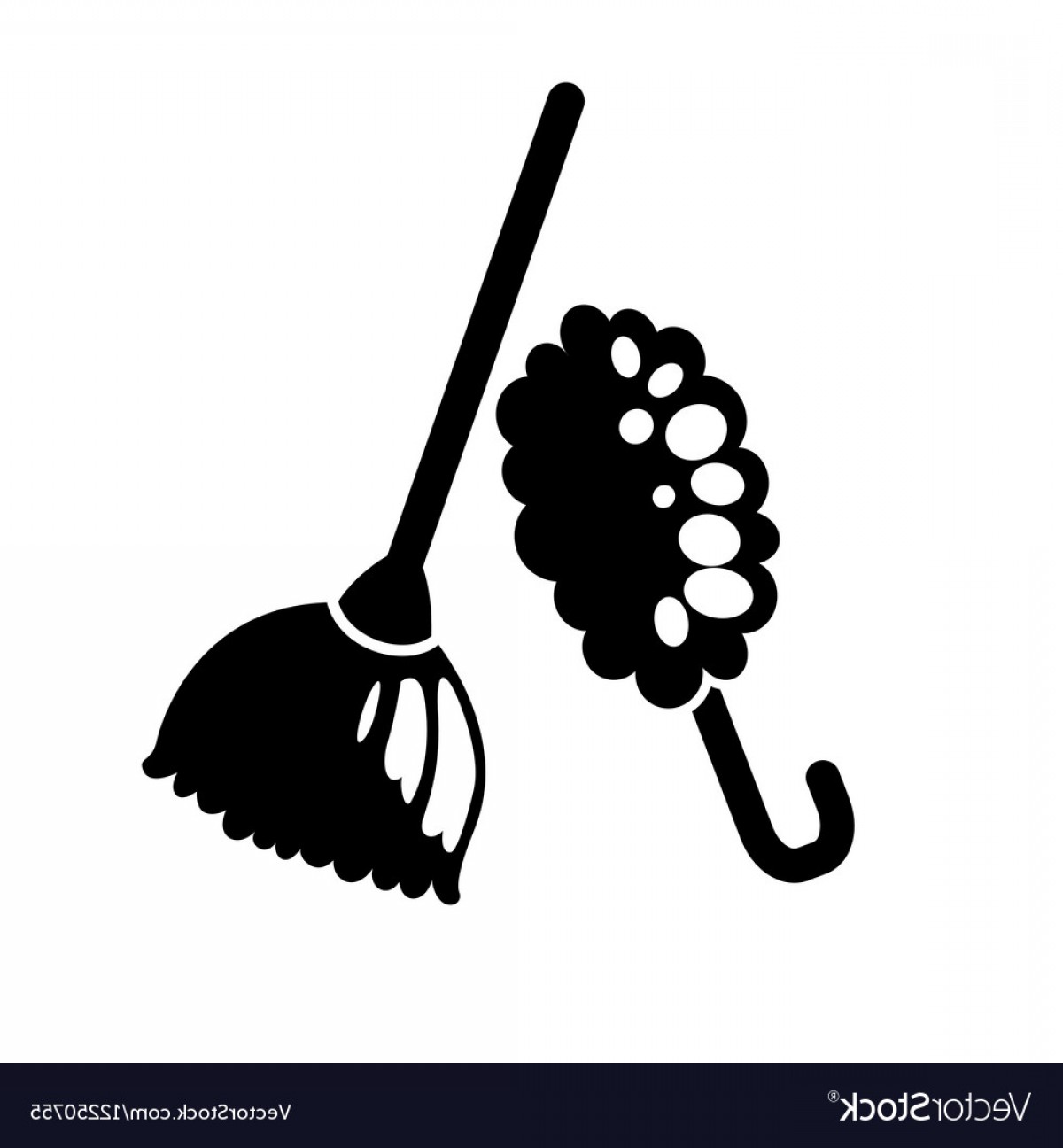 1200x1296 Feather Duster And Broom Icon Vector Cultracing