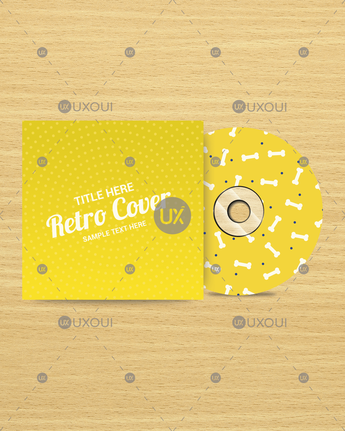 1200x1500 Creative Yellow Cd Dvd Cover Packaging Mockup Design Vector Uxoui