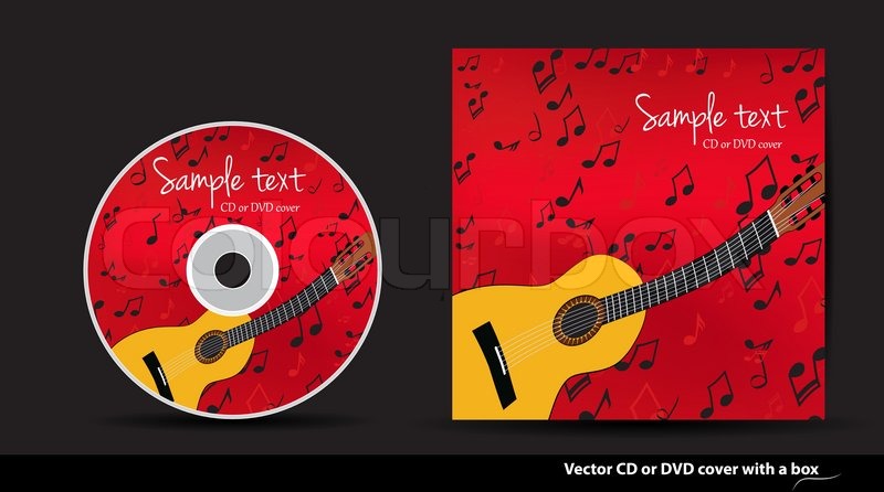 800x446 Red Vector Cd Or Dvd Cover Design With Stock Vector Colourbox