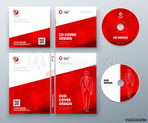 500x417 Cd Envelope, Dvd Case Design Red Corporate Business Template