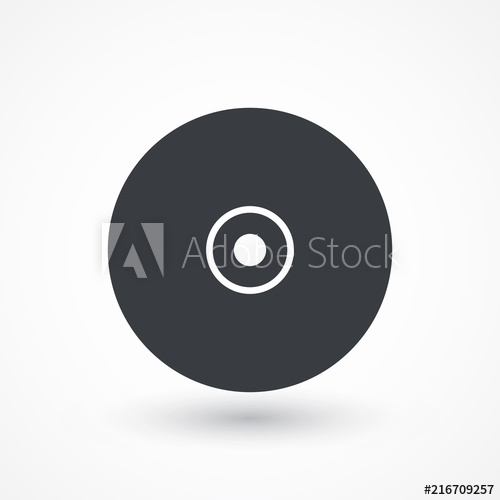 500x500 Cd Dvd Vector Icon Multimedia Symbol Compact Disk Sign