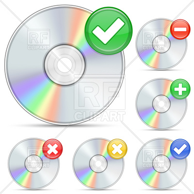 400x400 Cd And Dvd Icons Vector Image Of Technology Frbird