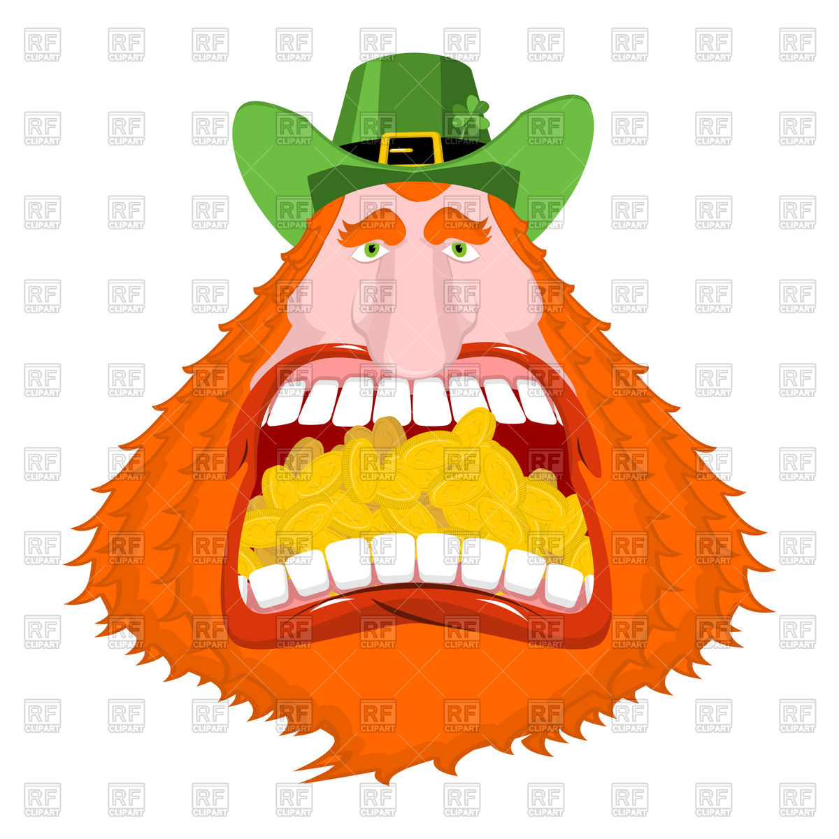 1200x1200 Leprechaun Gold In Mouth Crazy Dwarf For St Patrick's Day