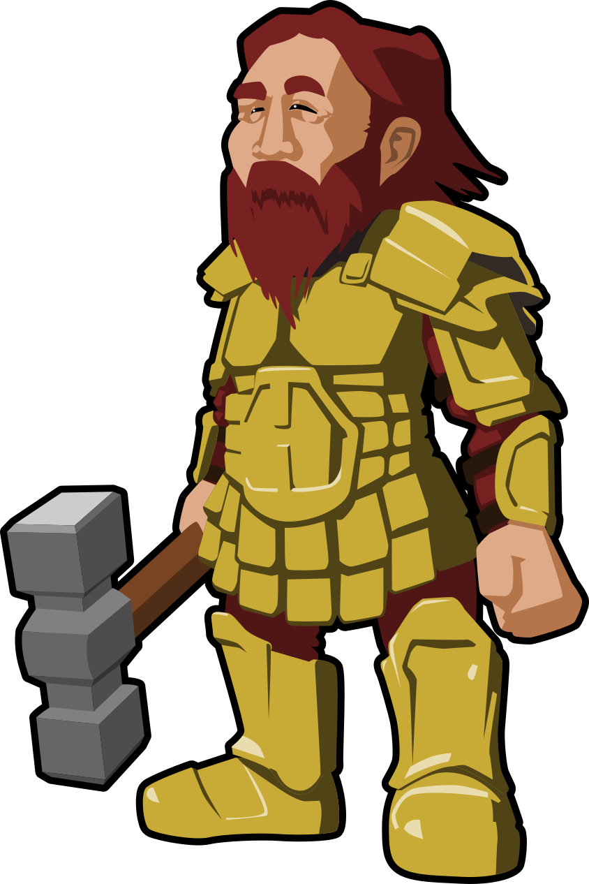 844x1266 Male Dwarf Vector Graphic