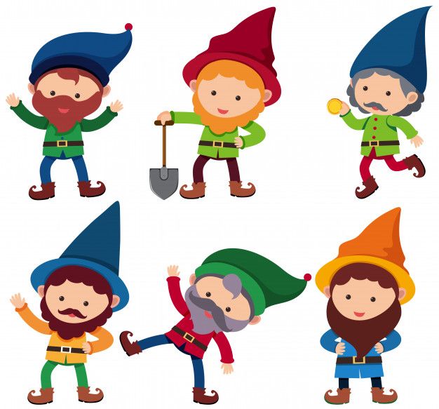 626x583 Six Dwarfs With Happy Face Premium Vector Miscellaneas Vector