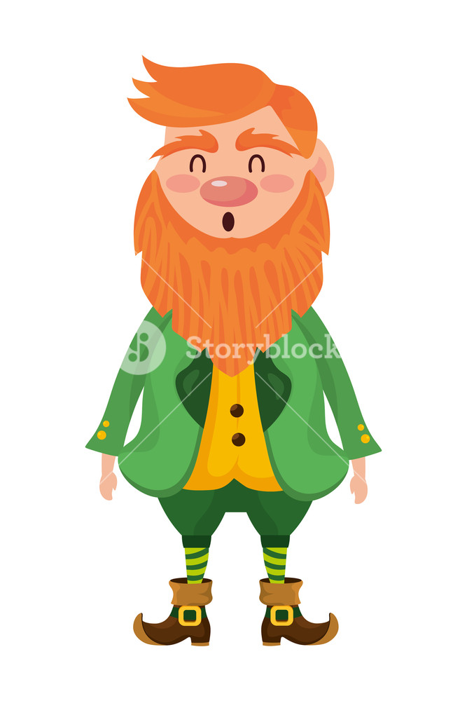 667x1000 Leprechaun Beard Dwarf Vector Illustration Royalty Free Stock