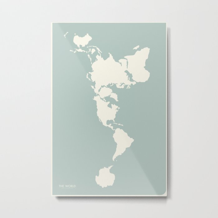 Dymaxion Map Of The World Metal Print 700x700 Dymaxion Map Of The World Metal Print