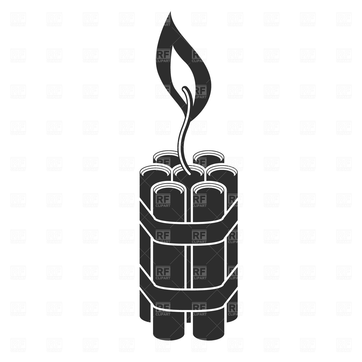 1200x1200 Explosion Cartridge With Fuse Vector Image Of Icons And Emblems