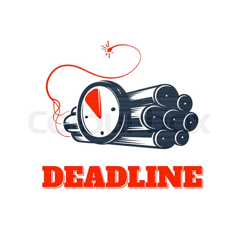 800x800 Deadline Concept Logo, Dynamite Icon Stock Vector Colourbox