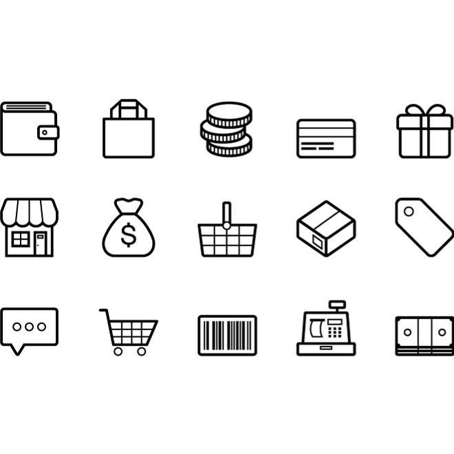 Free Outlined E Commerce Vector Icons Files, Vectors 660x660 Free Outlined E Commerce Vector Icons Files, Vectors