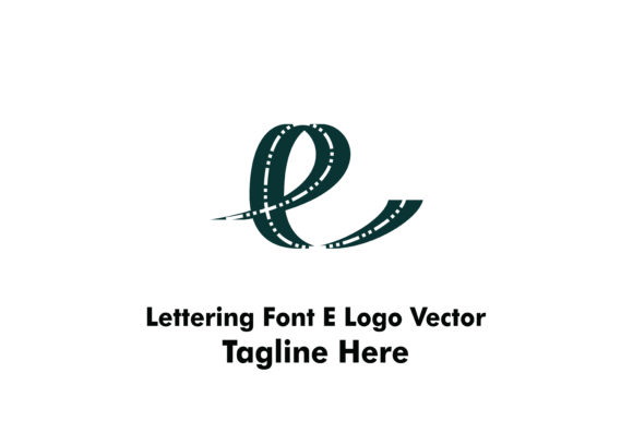 Lettering Font E Logo Vector Graphic 580x386 Lettering Font E Logo Vector Graphic