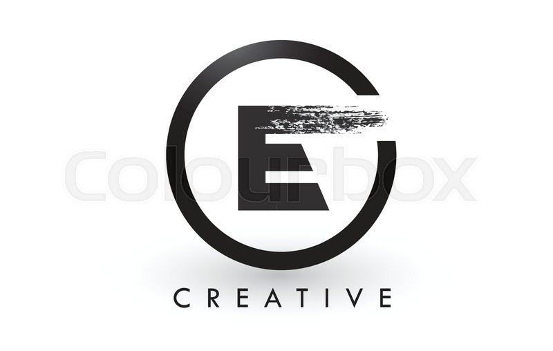 E Brush Letter Logo Design With Black Stock Vector Colourbox 800x508 E Brush Letter Logo Design With Black Stock Vector Colourbox