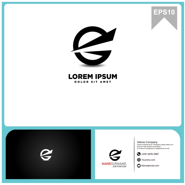 Logo Vector Letter E For Technology Concept Template For Free 640x640 Logo Vector Letter E For Technology Concept Template For Free