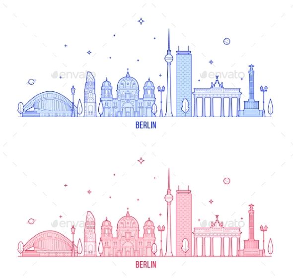 Berlin Skyline, Germany This Vector Illustration Represents 590x562 Berlin Skyline, Germany This Vector Illustration Represents