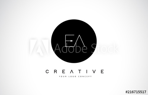 500x322 Ea E A Logo Design With Black And White Creative Text Letter