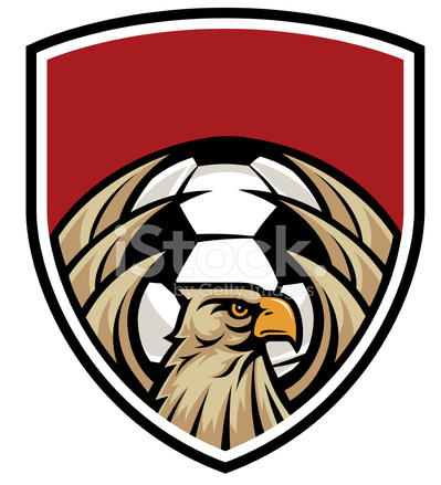 399x439 Eagle Crest Soccer Stock Vector