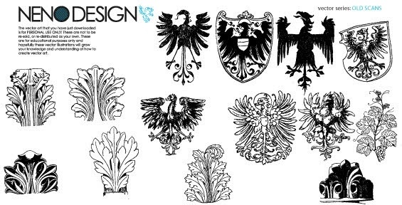 565x288 Heraldic Eagle Crest Free Vector Download