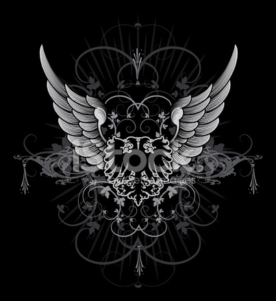 403x439 Winged Eagle Crest Stock Vector