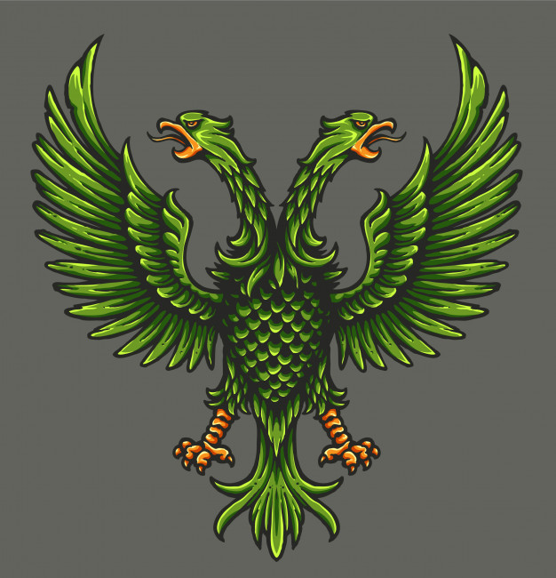 626x650 Double Head Eagle Crest Vector Premium Download
