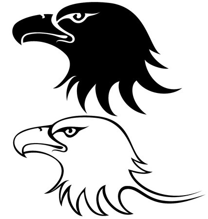 427x450 Illustration Vector For Great Eagle Face Silhouette Royalty Free